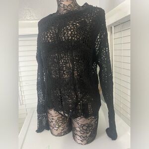 Zara crochet knit blouse (M)